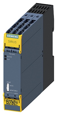 Модуль базовый реле безопасности 3НО контакта+релейная сигнальная цепь: 1НЗ контакт US=24В AC/DC Siemens 3SK11111AB30